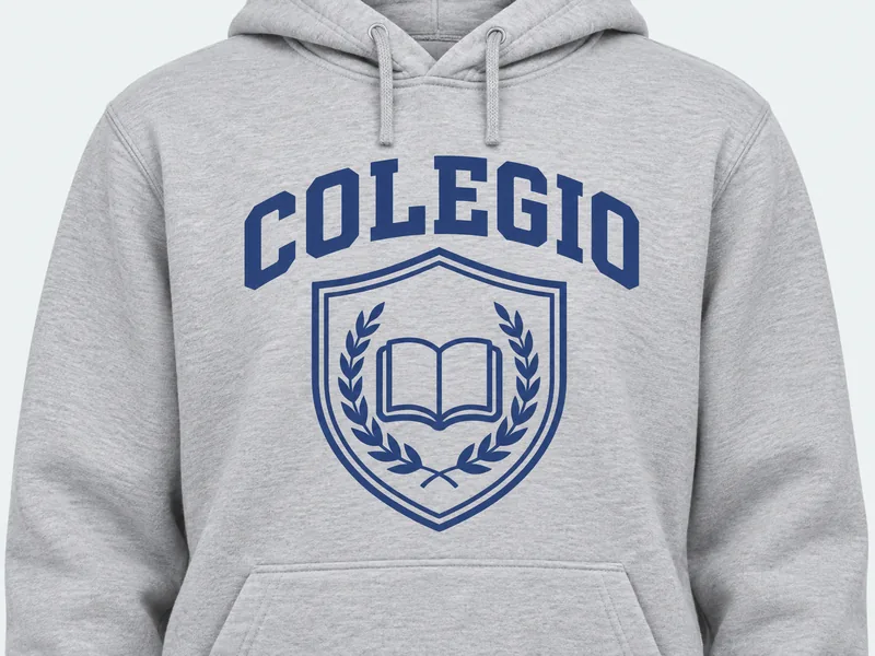 Sudadera con diseño de colegio