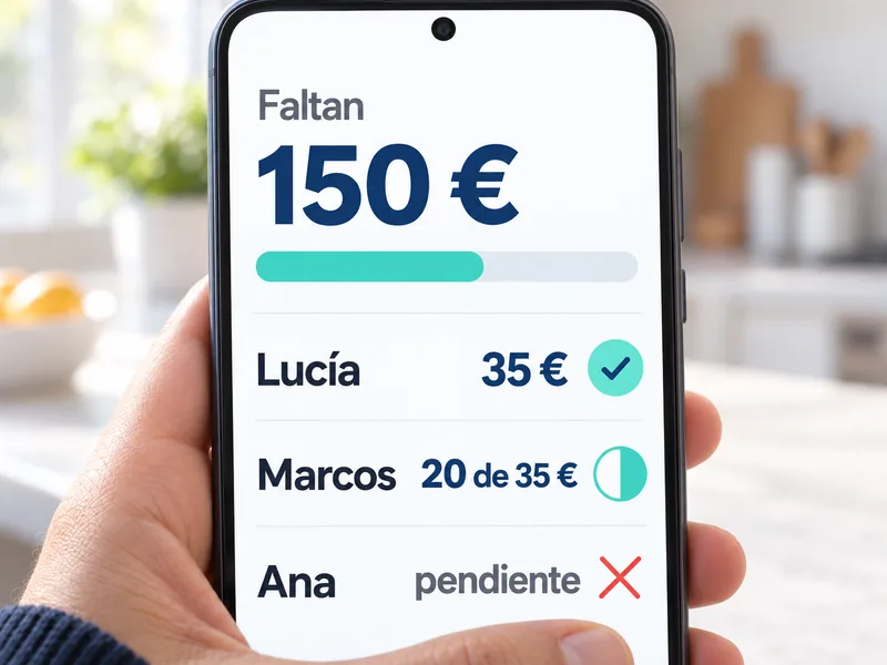 Pagos del grupo en el móvil
